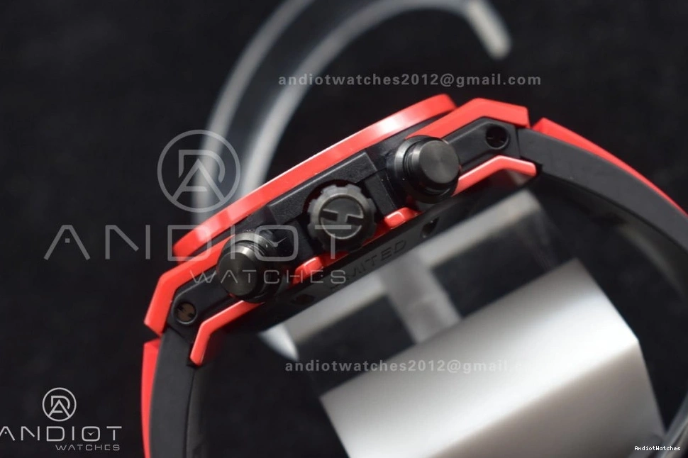 ComfortFit Skeleton 1:1 388 A Red Unico Dial Ceramic Big on Bang Best Rubber BBF Magic Edition Strap Red 0411